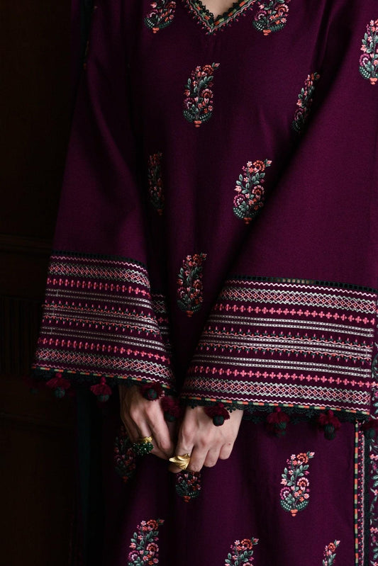 BATIK 3-PIECE LAWN EMBROIDERED DRESS WITH EMBROIDERED DUPATTA & TROUSER.