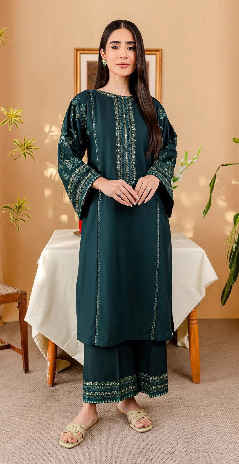 BATIK 2-PIECE LAWN EMBROIDERED SHIRT WITH ELEGANT TROUSER