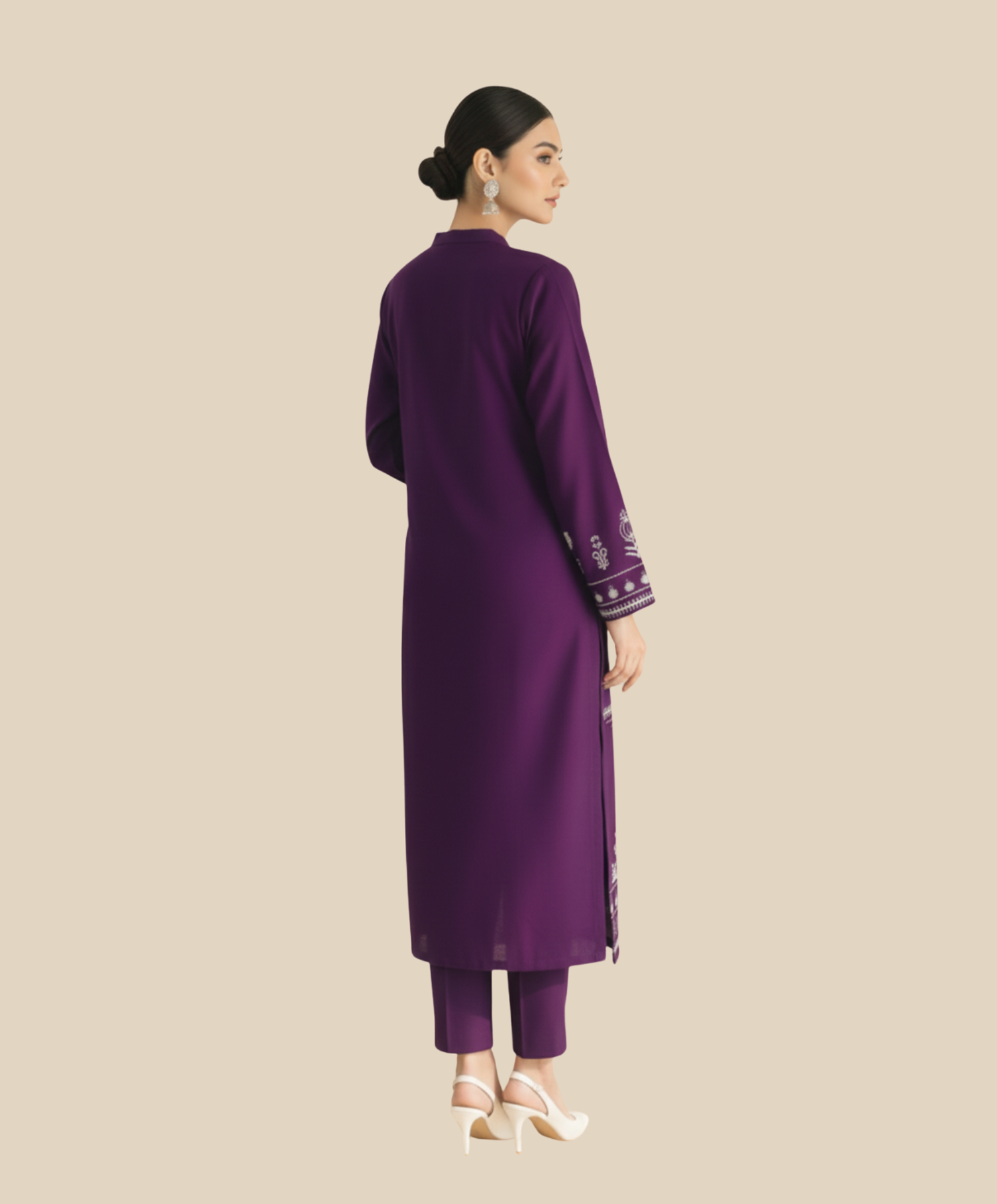 LAAM 2-PIECE LAWN EMBROIDERED SHIRT WITH ELEGANT TROUSER.