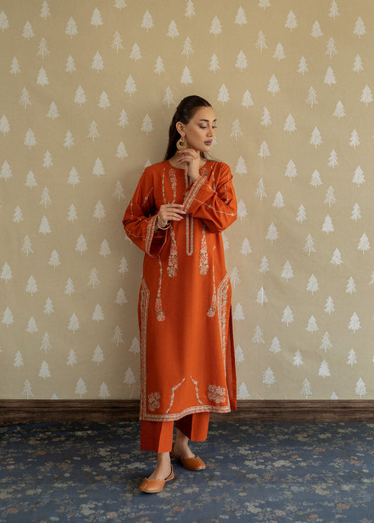LAAM 2-PIECE LAWN EMBROIDERED SHIRT WITH ELEGANT TROUSER.