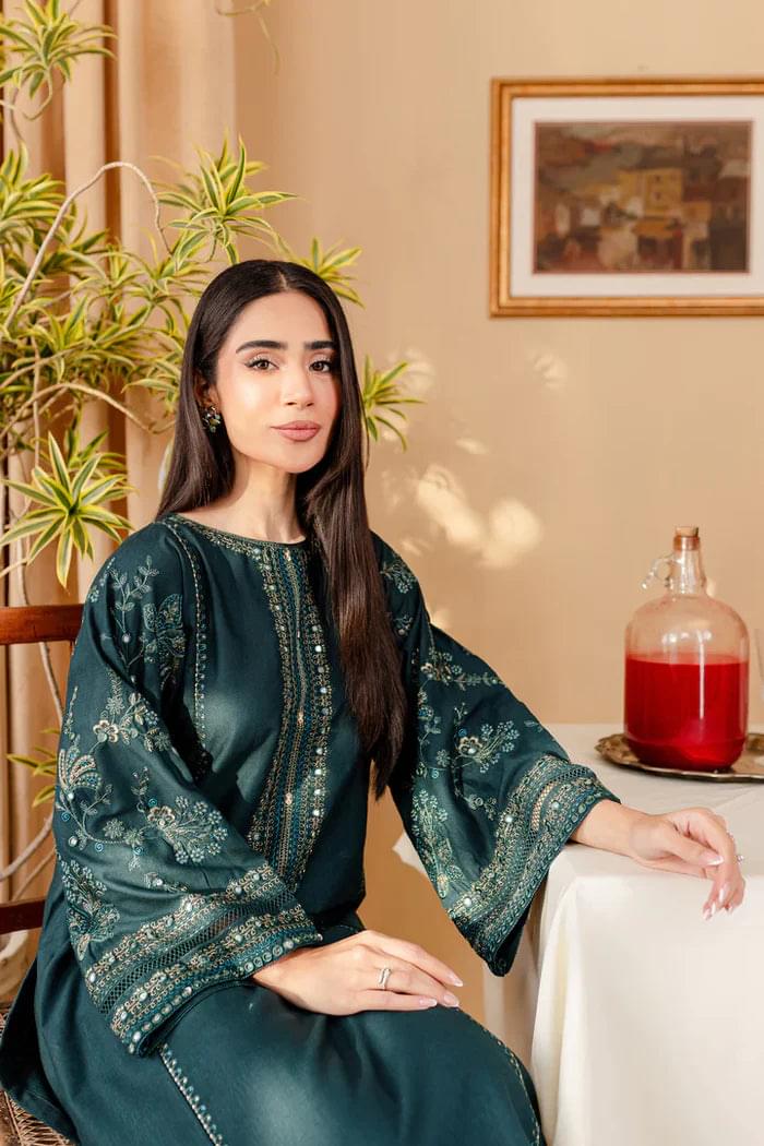 BATIK 2-PIECE LAWN SEQUIN EMBROIDERED SHIRT WITH ELEGANT EMBROIDERED TROUSER.