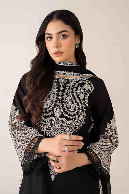 MARIA B 2-PIECE LAWN EMBROIDERED SHIRT WITH ELEGANT TROUSER.