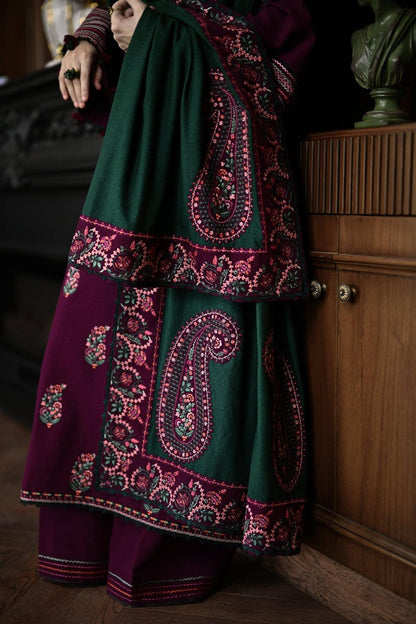 BATIK 3-PIECE LAWN EMBROIDERED DRESS WITH EMBROIDERED DUPATTA & TROUSER.