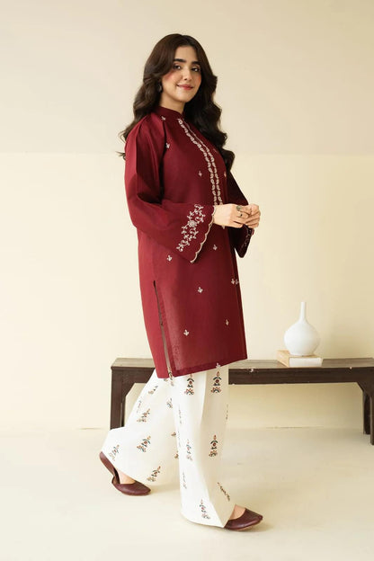BATIK 2-PIECE LAWN EMBROIDERED SHIRT WITH ELEGANT EMBROIDERED TROUSER.