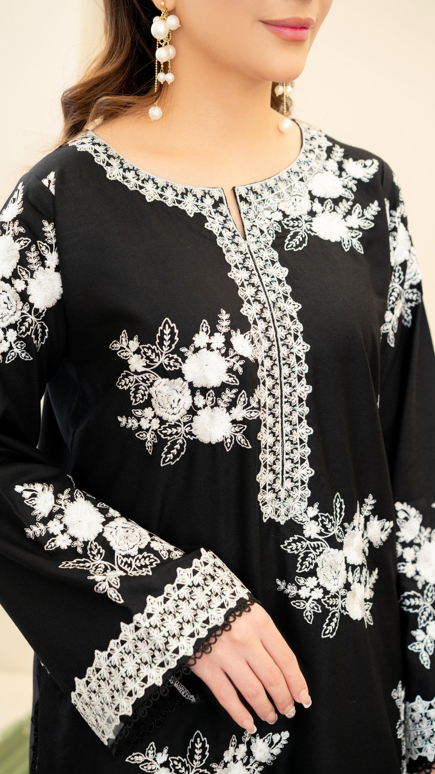 ZARA SHAHJAHAN-3PC LAWN EMBROIDERED SHIRT WITH MONARK PRINTED DUPATTA AND EMB TROUSER.
