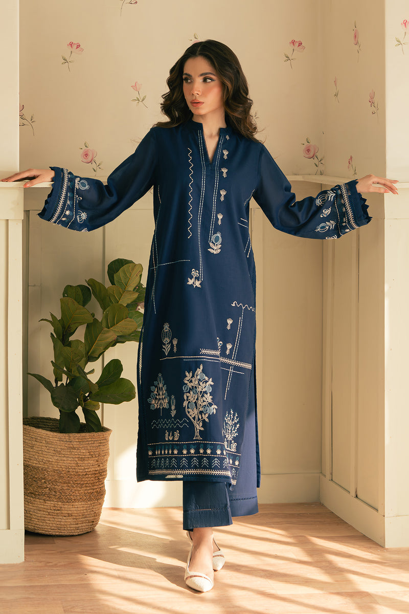 LAAM 2-PIECE LAWN EMBROIDERED SHIRT WITH ELEGANT TROUSER.