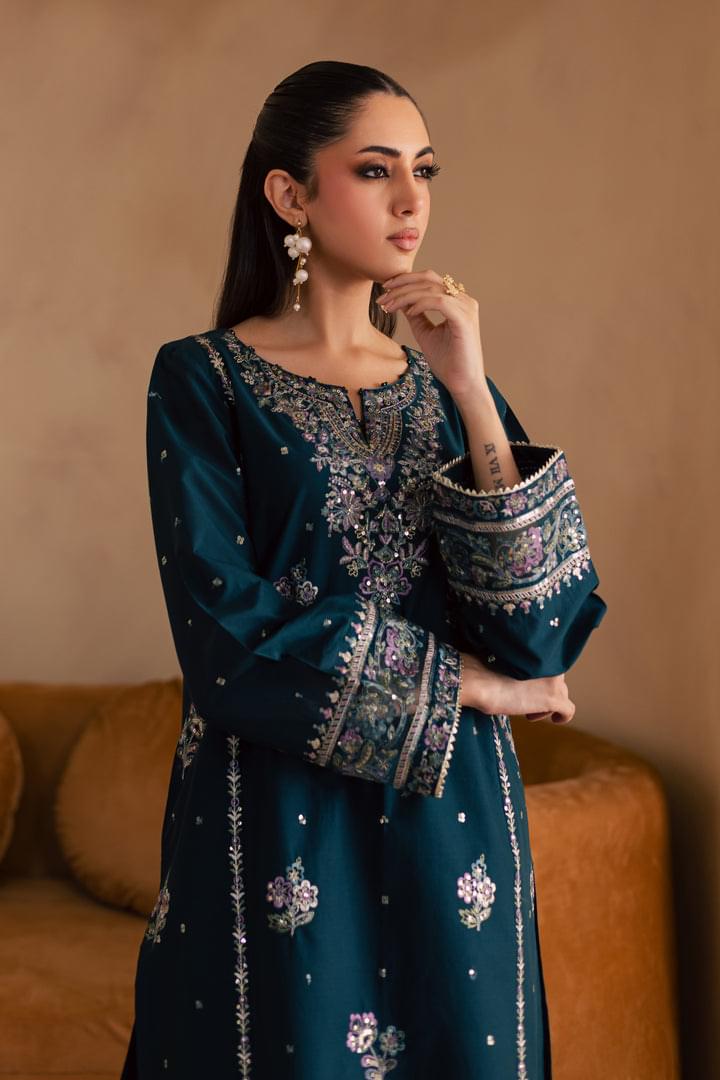 BATIK 2-PIECE LAWN SEQUIN EMBROIDERED SHIRT WITH ELEGANT EMBROIDERED TROUSER.