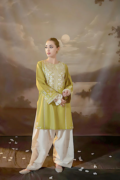 URGE 2-PIECE LAWN EMBROIDERED SHIRT WITH ELEGANT TROUSER.