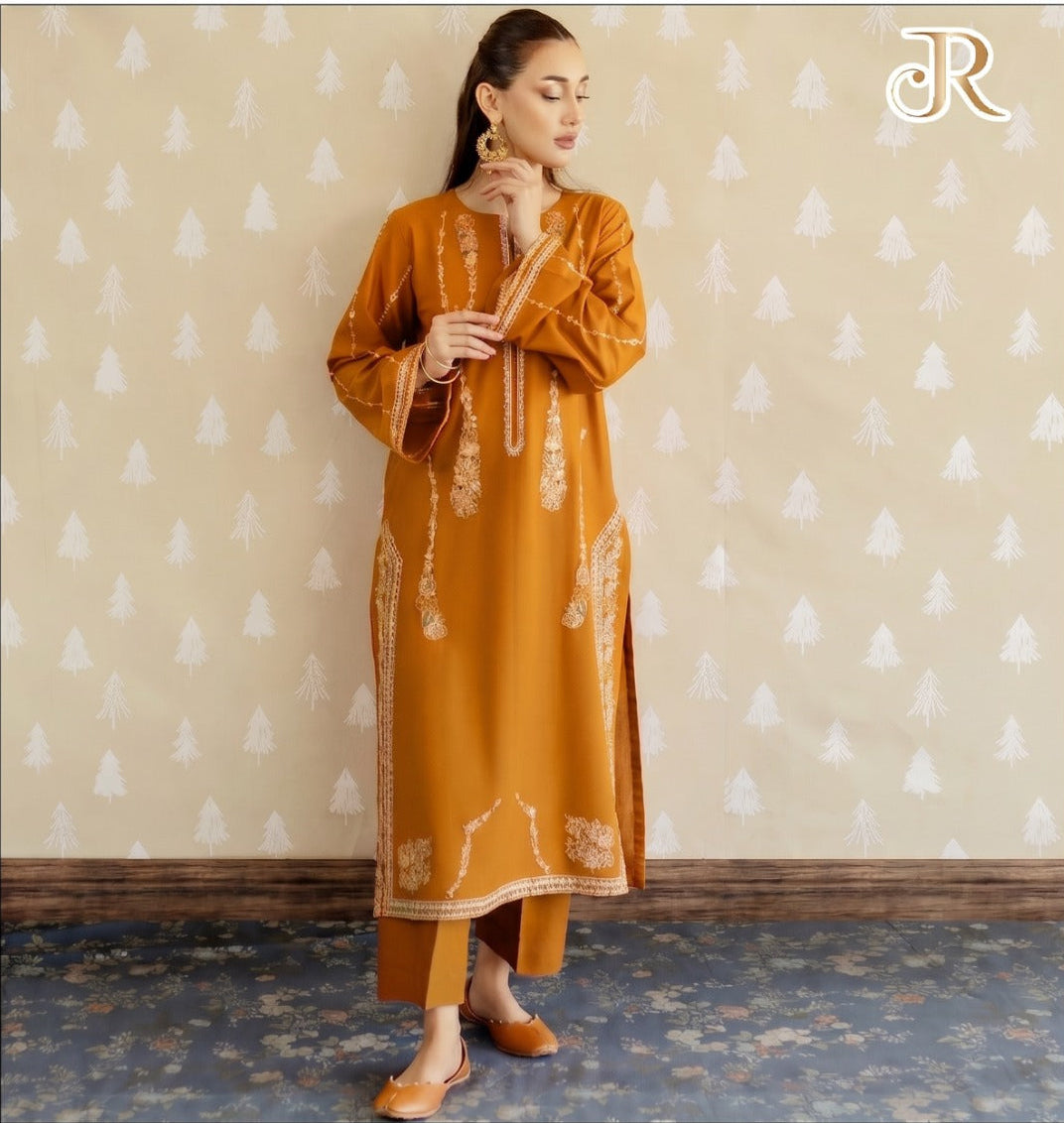 LAAM 2-PIECE LAWN EMBROIDERED SHIRT WITH ELEGANT TROUSER.