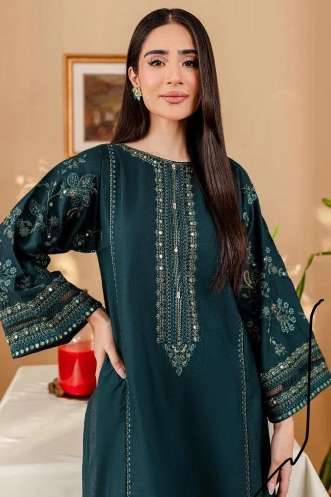 BATIK 2-PIECE LAWN SEQUIN EMBROIDERED SHIRT WITH ELEGANT EMBROIDERED TROUSER.