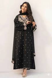 PEZWAAN 2-PIECE LAWN EMBROIDERED SHIRT WITH ELEGANT TROUSER.